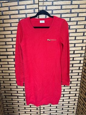Wallace red rabbit hair dress size small